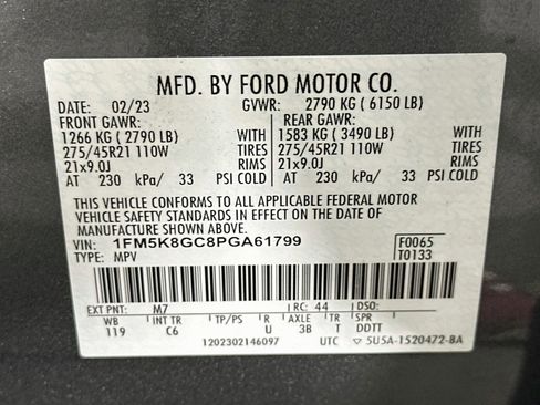 Used 2023 Ford Explorer ST w/ Equipment Group 401A AWD/4WD image 12