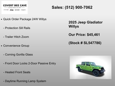 New 2025 Jeep Gladiator Willys image 30