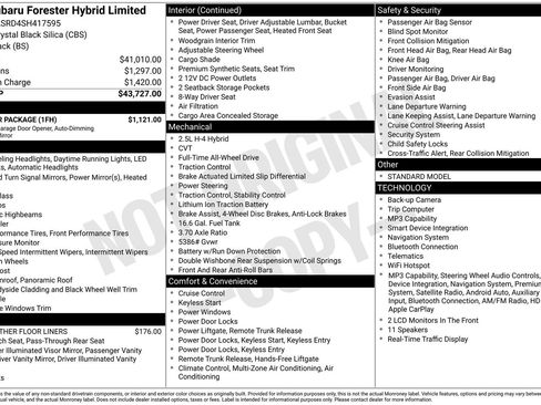 Certified 2025 Subaru Forester Limited w/ Popular Package AWD/4WD image 34
