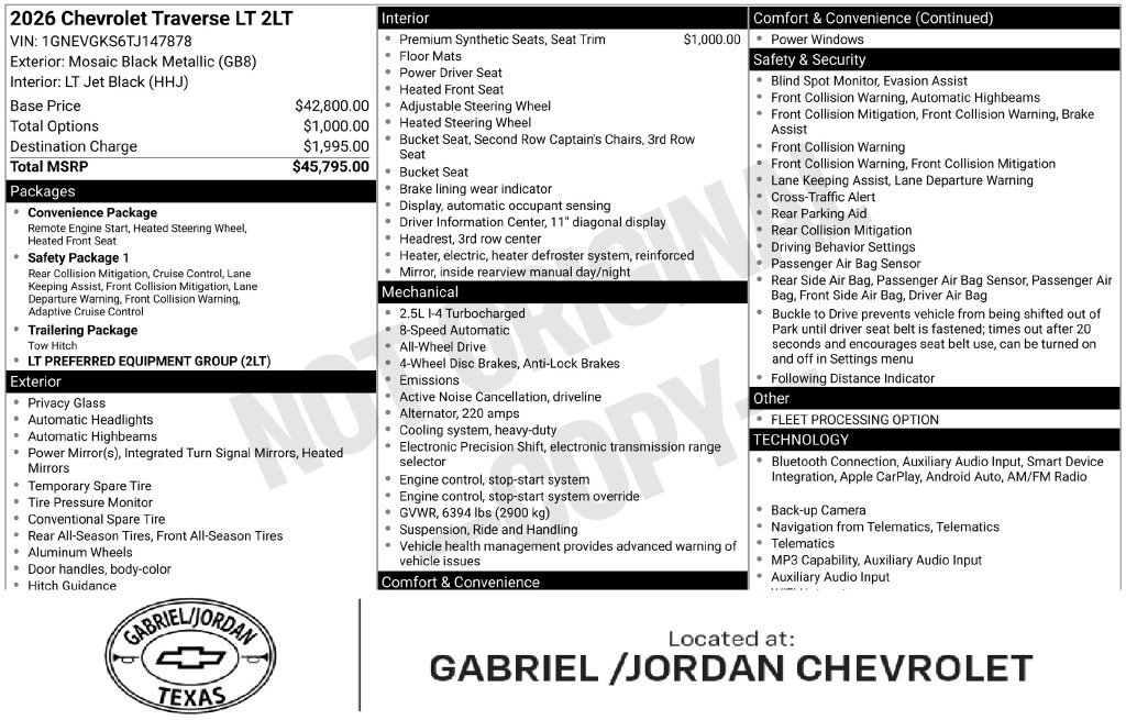 Used 2026 Chevrolet Traverse LT AWD/4WD image 1