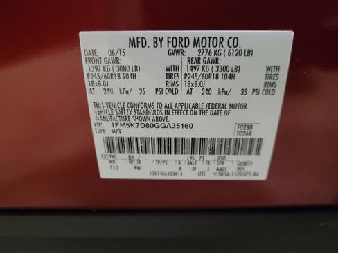 Used 2016 Ford Explorer XLT w/ Equipment Group 201A FWD image 33