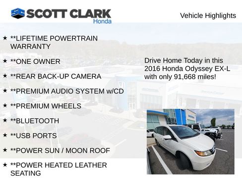 Used 2016 Honda Odyssey EX-L image 3