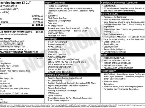 New 2026 Chevrolet Equinox LT w/ Safety and Technology Package AWD/4WD image 2