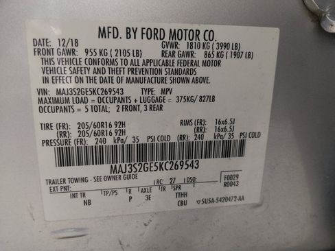 Used 2019 Ford EcoSport SE FWD image 33