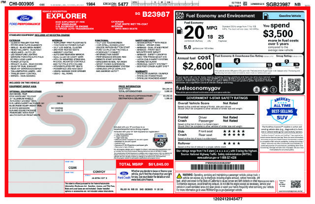 Used 2025 Ford Explorer ST w/ Sun And Sound Package AWD/4WD image 38