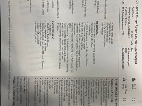 Used 2018 Land Rover Range Rover Supercharged image 12