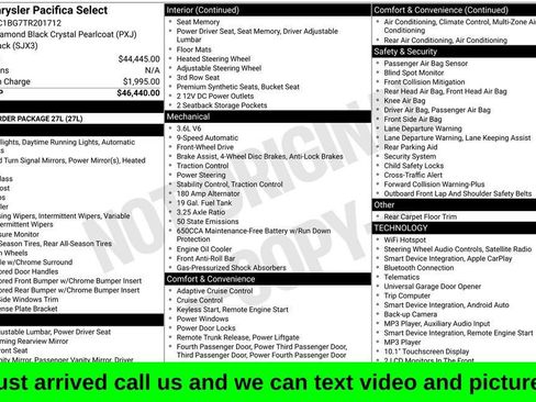Used 2026 Chrysler Pacifica Select FWD image 1