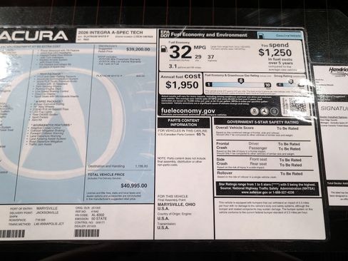 Used 2026 Acura Integra A-Spec FWD image 35