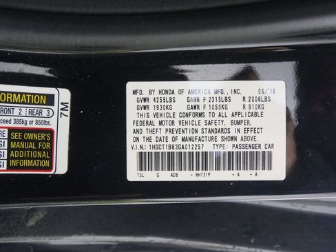 Used 2016 Honda Accord EX-L image 9