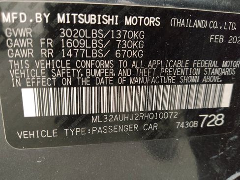 Used 2024 Mitsubishi Mirage ES FWD image 33