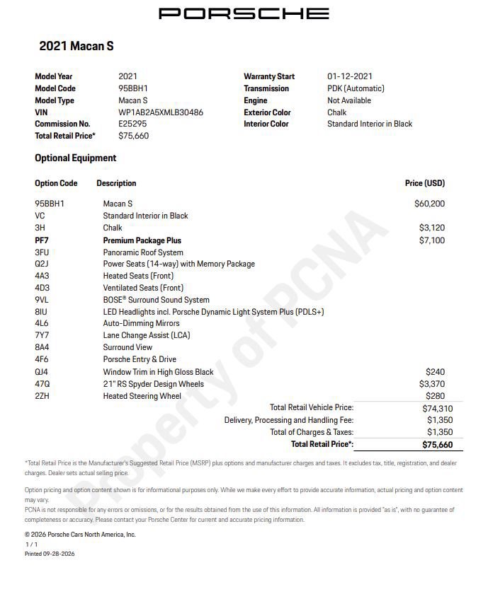 Certified 2021 Porsche Macan S AWD/4WD image 6