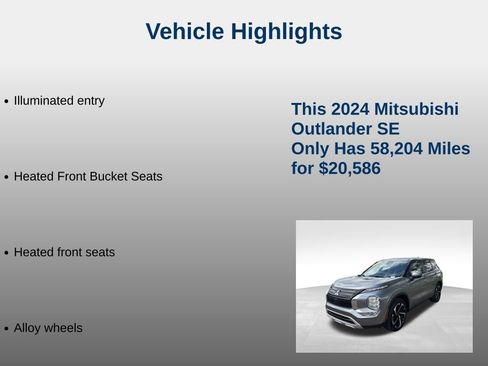 Used 2024 Mitsubishi Outlander SE AWD/4WD image 10
