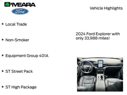 Used 2024 Ford Explorer ST w/ Equipment Group 401A AWD/4WD image 2