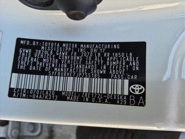 Used 2018 Toyota Corolla XSE FWD image 15