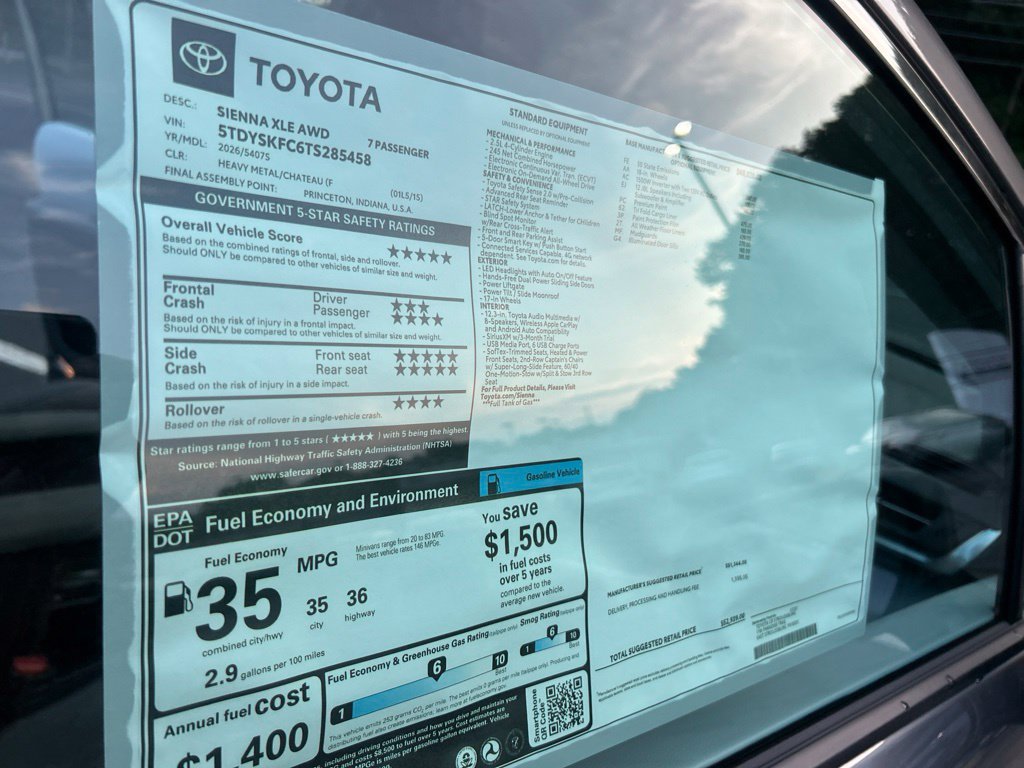 New 2026 Toyota Sienna XLE AWD/4WD image 31
