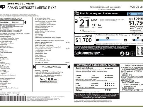 Used 2018 Jeep Grand Cherokee Laredo RWD image 5