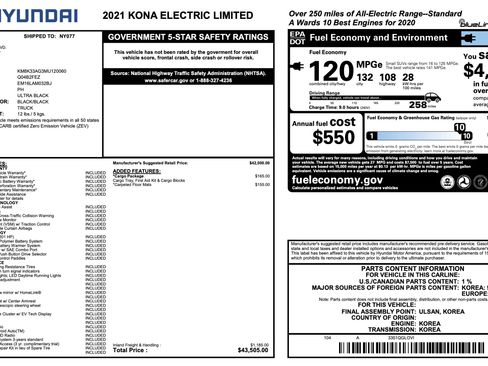 Used 2021 Hyundai Kona Limited w/ Cargo Package image 4