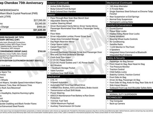 Used 2016 Jeep Cherokee 75th Anniversary image 19