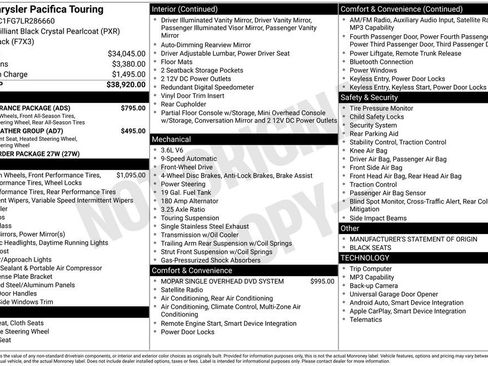 Used 2020 Chrysler Pacifica Touring w/ S Appearance Package image 6