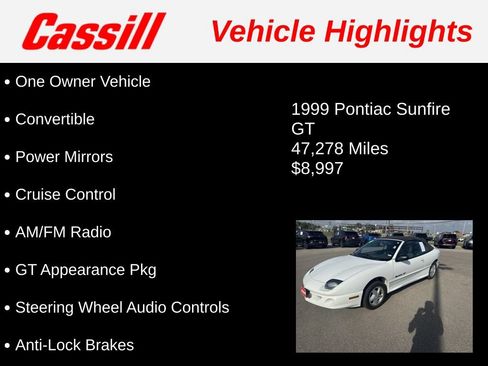 Used 1999 Pontiac Sunfire GT FWD image 3
