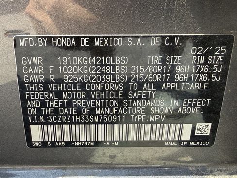 Used 2025 Honda HR-V LX image 33