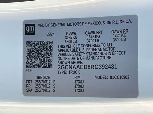 Used 2024 Chevrolet Silverado 1500 W/T w/ WT Fleet Convenience Package image 28