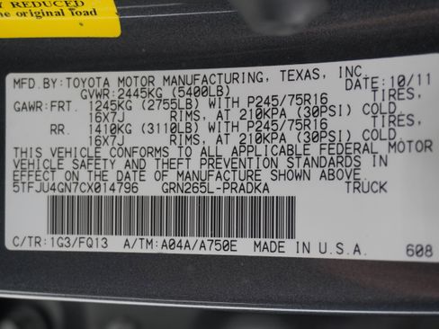 Used 2012 Toyota Tacoma PreRunner w/ SR5 Pkg image 26