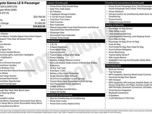 Used 2018 Toyota Sienna LE FWD image 31