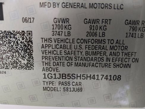 Used 2017 Chevrolet Sonic LS image 33