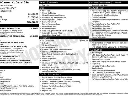 New 2026 GMC Yukon XL Denali w/ Denali Reserve Package AWD/4WD image 54