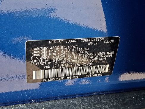 New 2026 Subaru WRX AWD/4WD image 20