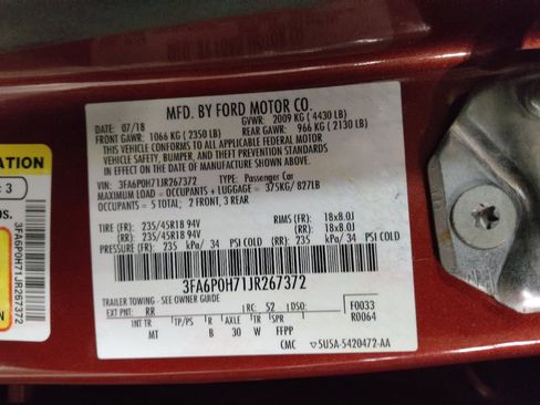Used 2018 Ford Fusion SE w/ Equipment Group 201A FWD image 33