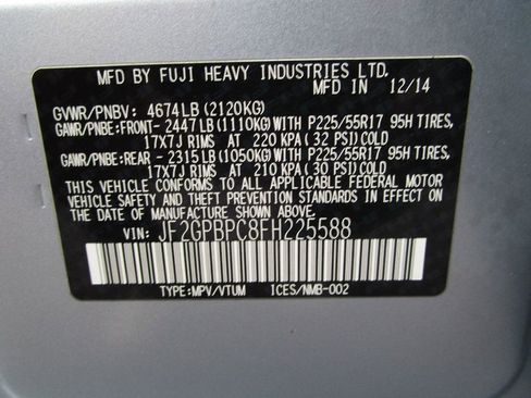 Used 2015 Subaru Crosstrek Touring w/ Popular Package #1 image 34