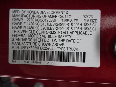 Used 2023 Honda Ridgeline RTL image 32