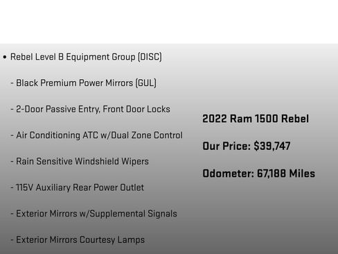 Used 2022 RAM 1500 Rebel w/ Rebel Level B Equipment Group AWD/4WD image 12