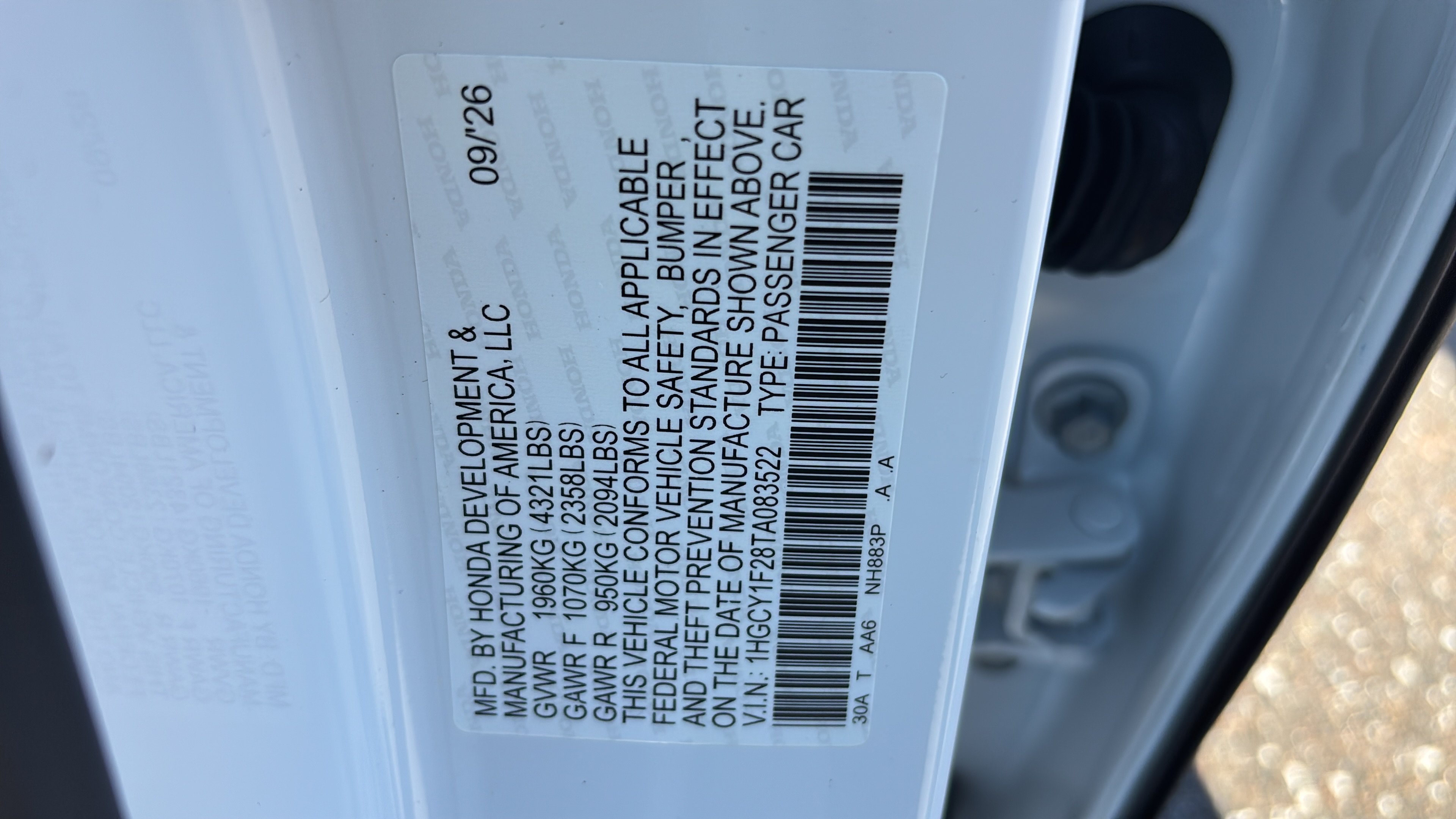 New 2026 Honda Accord LX image 15