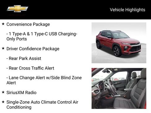 Certified 2021 Chevrolet TrailBlazer RS w/ Sun and Liftgate Package image 21