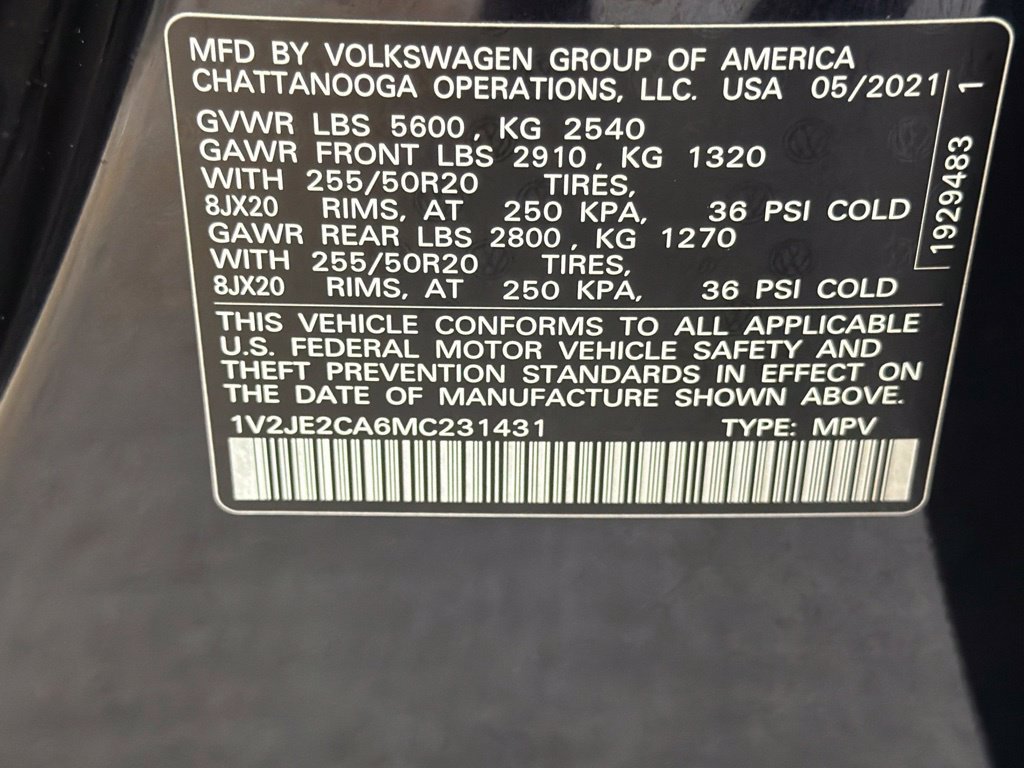 Used 2021 Volkswagen Atlas Cross Sport SE w/ Panoramic Sunroof Package FWD image 44