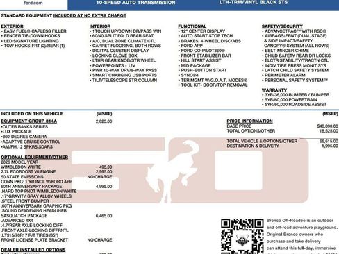 New 2026 Ford Bronco Outer Banks AWD/4WD image 2