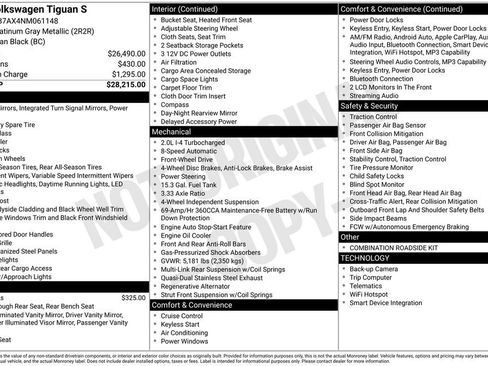 Used 2022 Volkswagen Tiguan S image 3