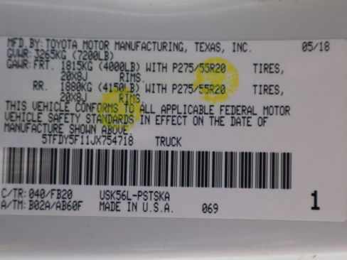 Used 2018 Toyota Tundra SR5 w/ TRD Sport Package AWD/4WD image 50