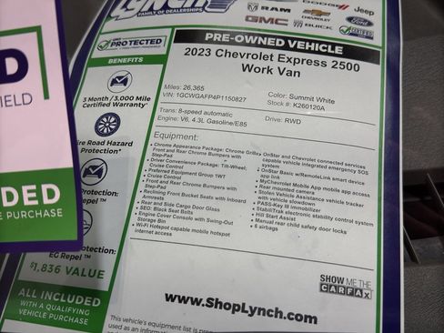 Used 2023 Chevrolet Express 2500 w/ Driver Convenience Package image 29