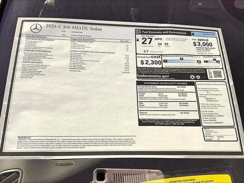 New 2026 Mercedes-Benz C 300 4MATIC Sedan image 18