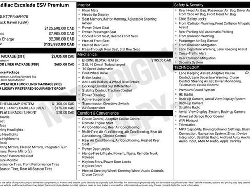 Used 2023 Cadillac Escalade ESV Premium Luxury w/ Touring Package AWD/4WD image 1