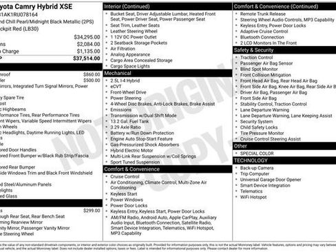 Certified 2024 Toyota Camry XSE FWD image 33