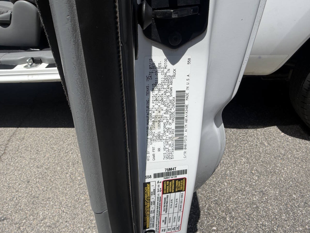Used 2012 Toyota Tacoma 2WD Access Cab w/ SR5 Pkg image 9