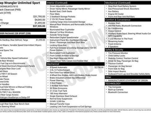 Used 2020 Jeep Wrangler Unlimited Sport AWD/4WD image 5