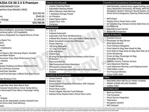 Certified 2025 MAZDA CX-30 AWD 2.5 S w/ Premium Package image 5