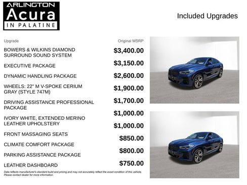 Used 2023 BMW X6 M50i w/ Executive Package AWD/4WD image 4