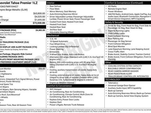 Used 2021 Chevrolet Tahoe Premier w/ Premium Package AWD/4WD image 23